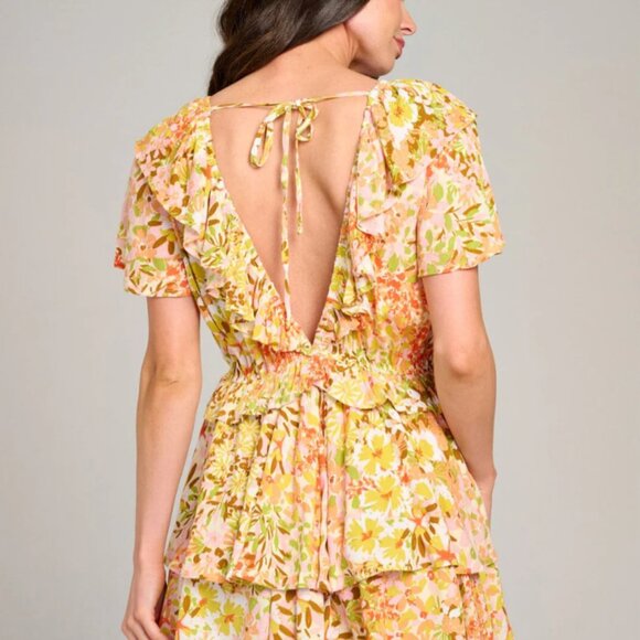 FLORAL ROMPER - Picture 2 of 4